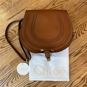 Chloe Medium Marcie Leather Saddle Bag